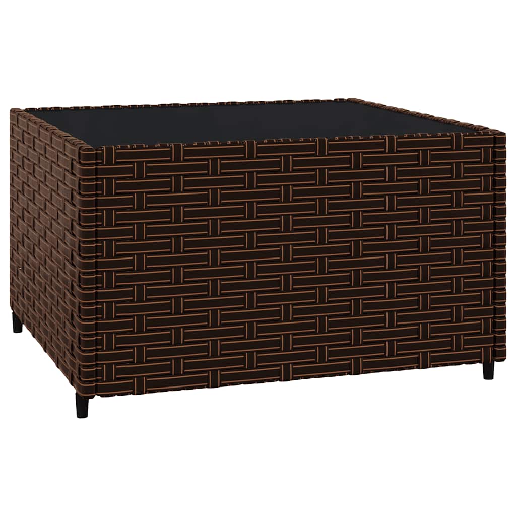 loungesæt til haven 3 dele med hynder polyrattan brun