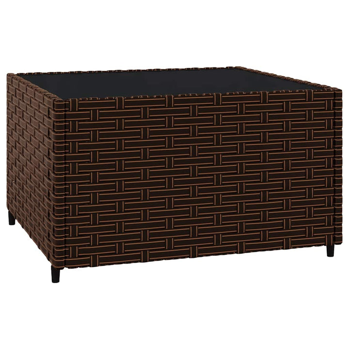 loungesæt til haven 3 dele med hynder polyrattan brun