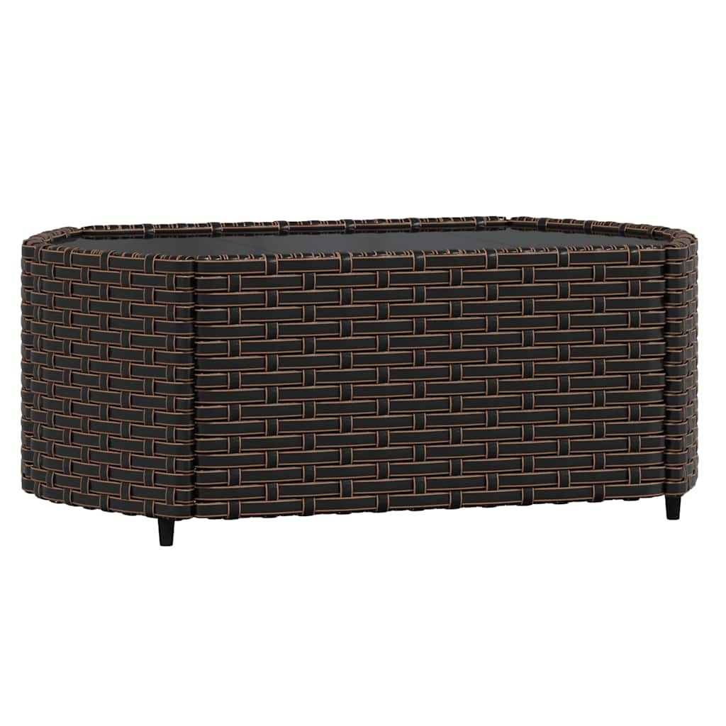loungesæt til haven 3 dele med hynder polyrattan brun