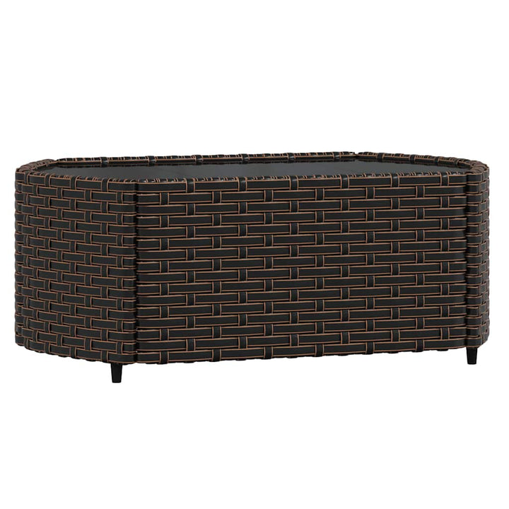 loungesæt til haven 3 dele med hynder polyrattan brun