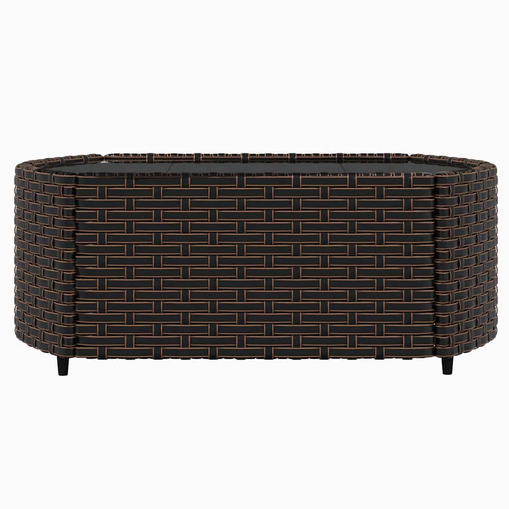 loungesæt til haven 3 dele med hynder polyrattan brun
