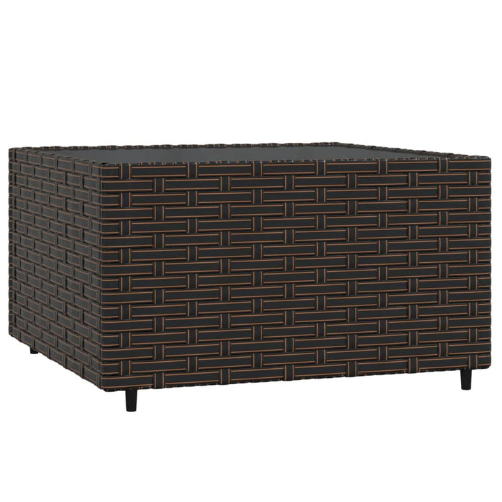 loungesæt til haven 4 dele med hynder polyrattan brun
