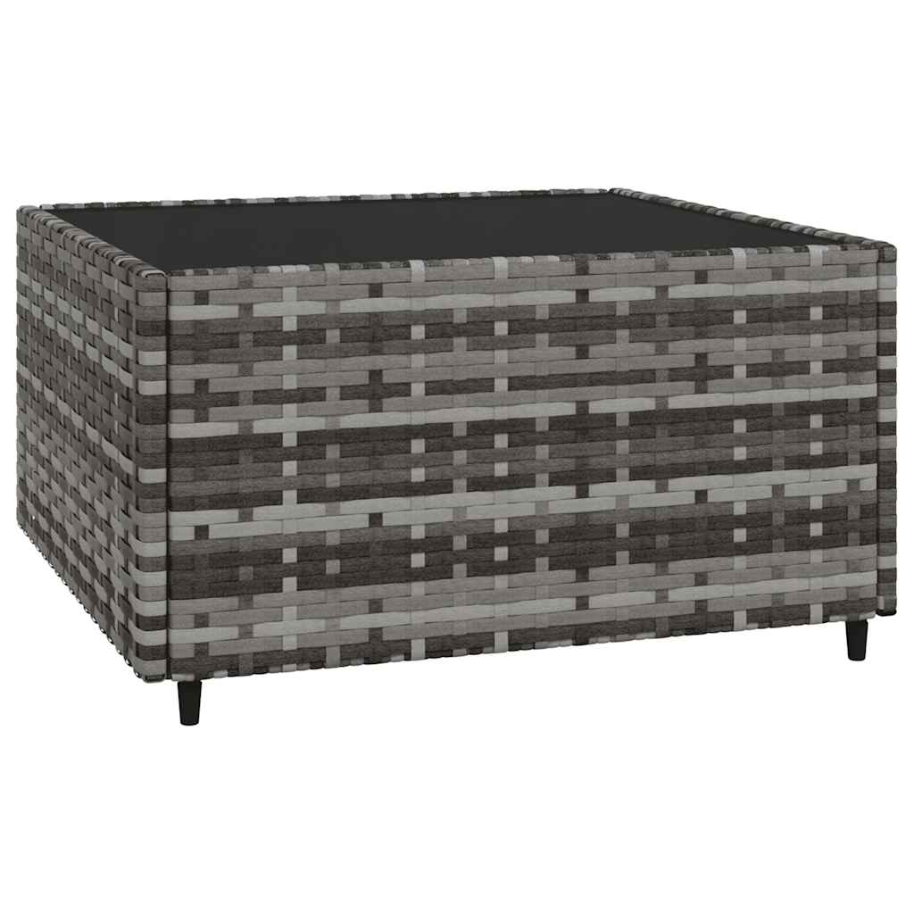 loungesæt til haven 3 dele med hynder polyrattan grå