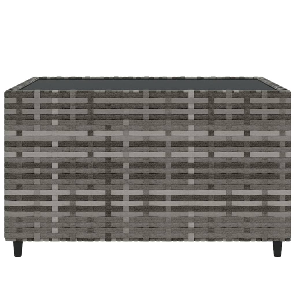 loungesæt til haven 4 dele med hynder polyrattan grå