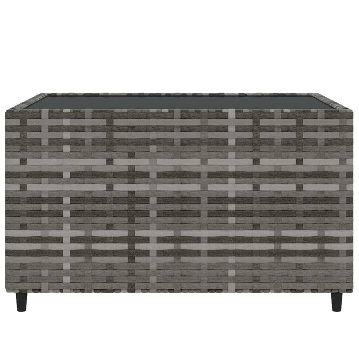 loungesæt til haven 4 dele med hynder polyrattan grå