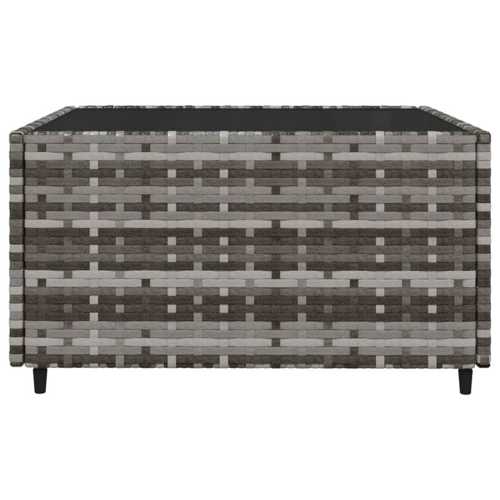 loungesæt til haven 3 dele med hynder polyrattan grå