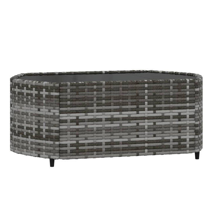 loungesæt til haven 3 dele med hynder polyrattan grå