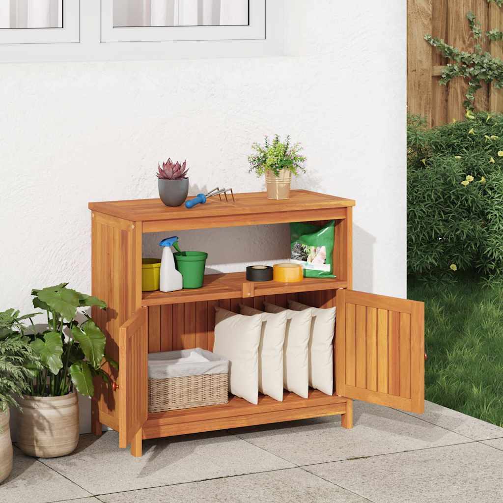 konsolbord til haven 80x35x75 cm massivt akacietræ