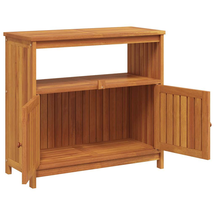 konsolbord til haven 80x35x75 cm massivt akacietræ