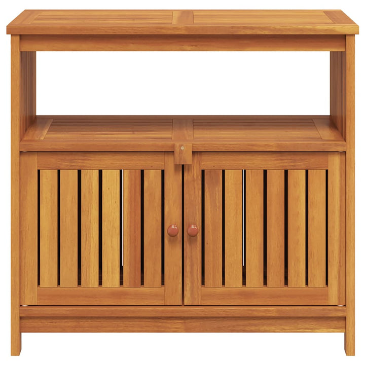 konsolbord til haven 80x35x75 cm massivt akacietræ