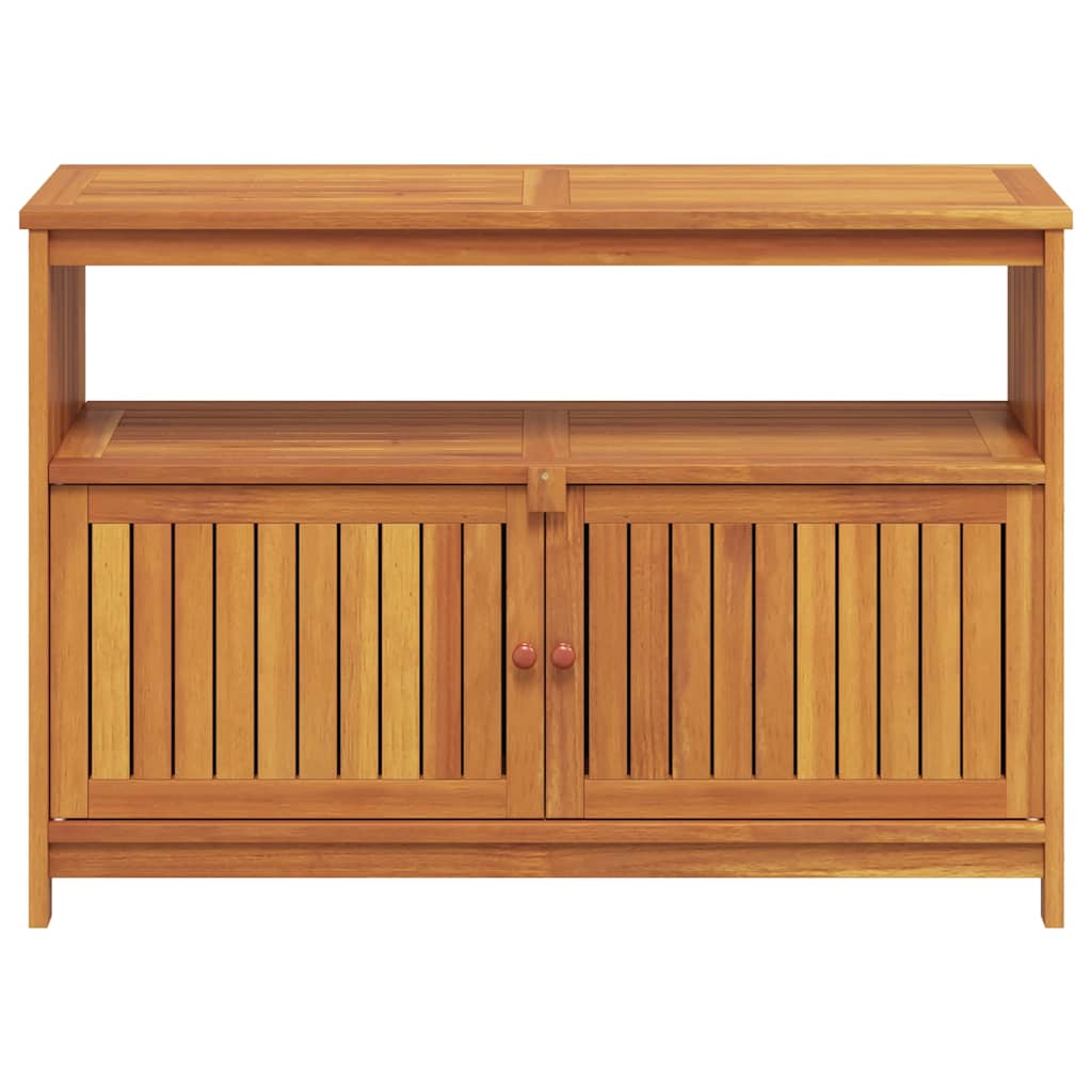 konsolbord til haven 110x35x75 cm massivt akacietræ