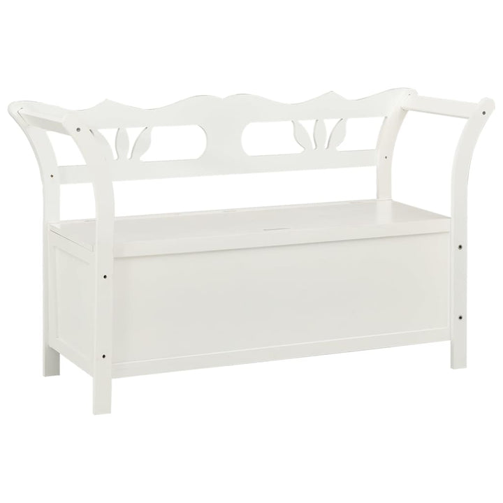 bænk 107x45x75,5 cm massivt fyrretræ hvid