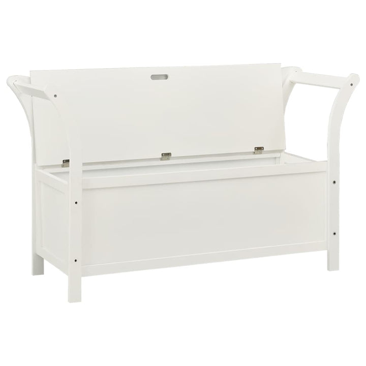 bænk 107x45x75,5 cm massivt fyrretræ hvid