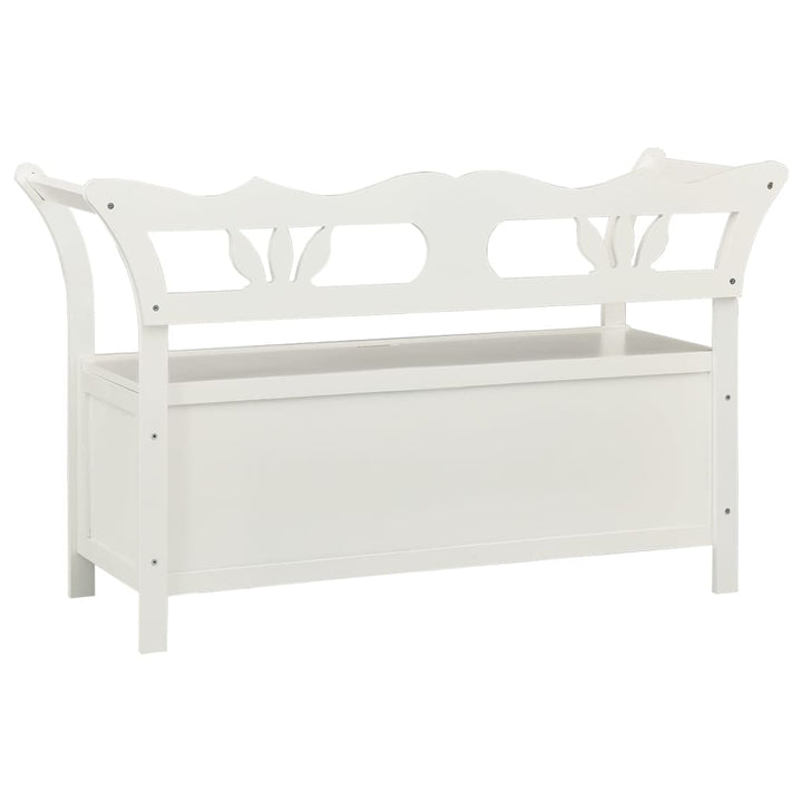 bænk 107x45x75,5 cm massivt fyrretræ hvid