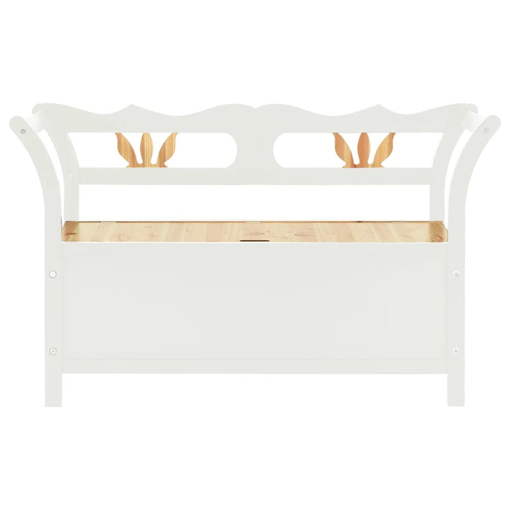 bænk 107x45x75,5 cm massivt fyrretræ hvid