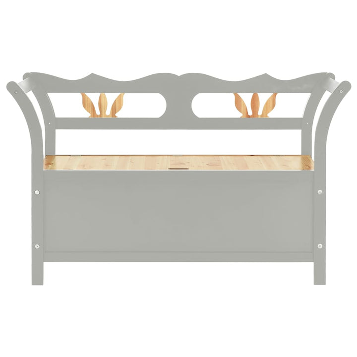 bænk 107x45x75,5 cm massivt fyrretræ grå