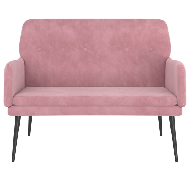bænk 108x79x79 cm velour lyserød