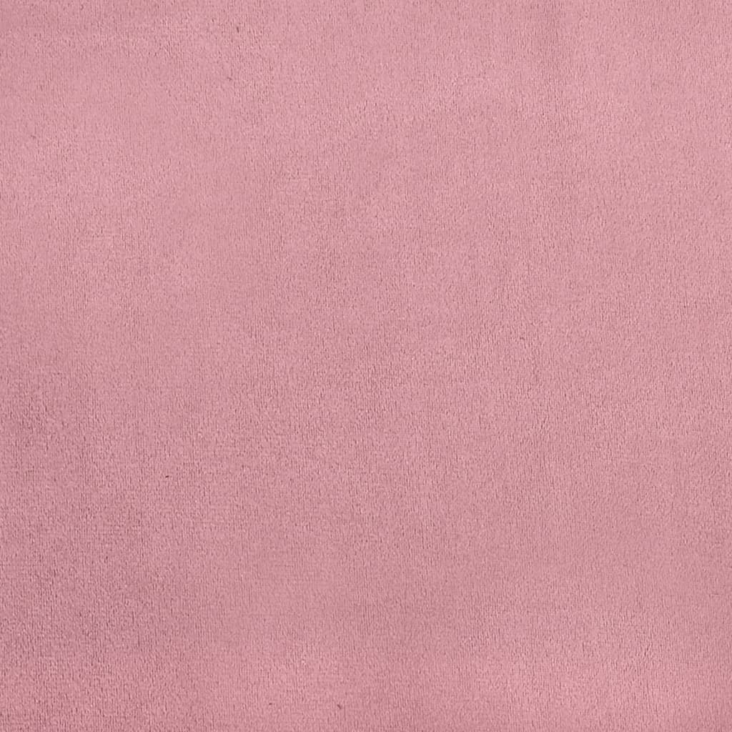 bænk 108x79x79 cm velour lyserød