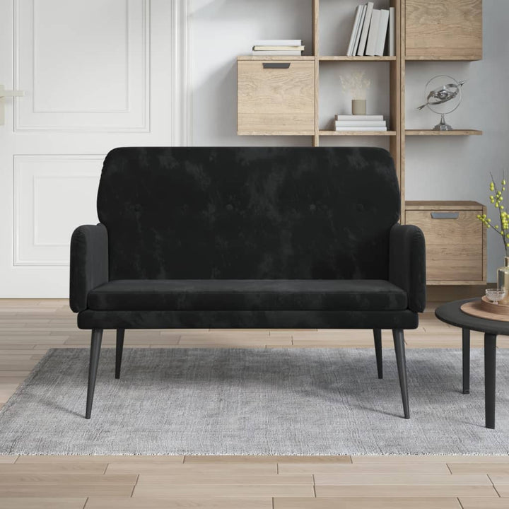 bænk 108x79x79 cm velour sort