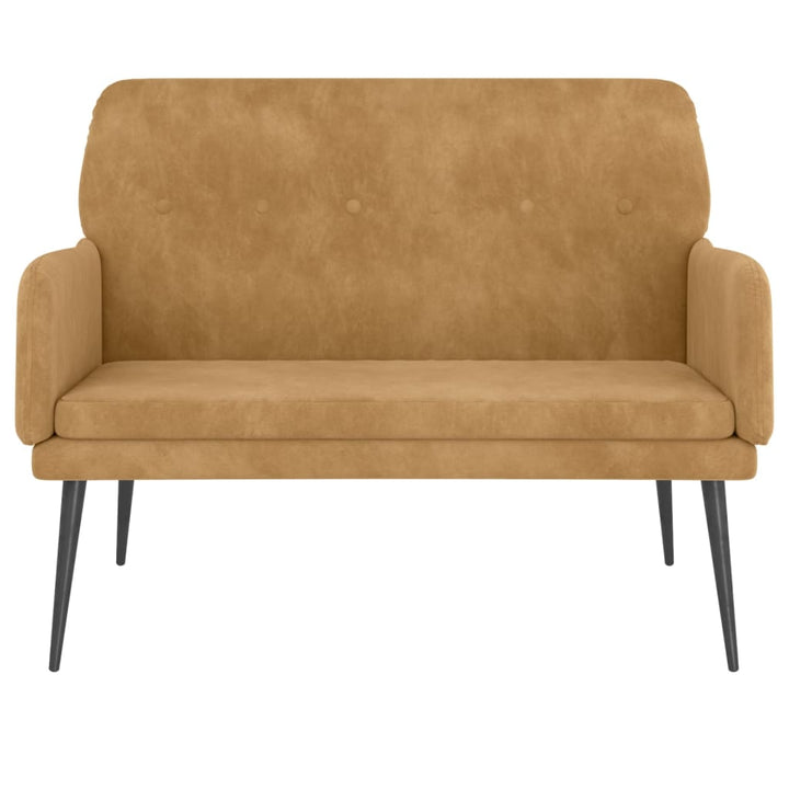 bænk 108x79x79 cm velour brun