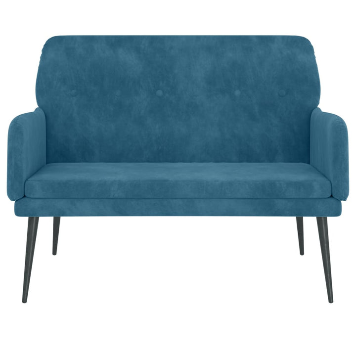 bænk 108x79x79 cm velour blå