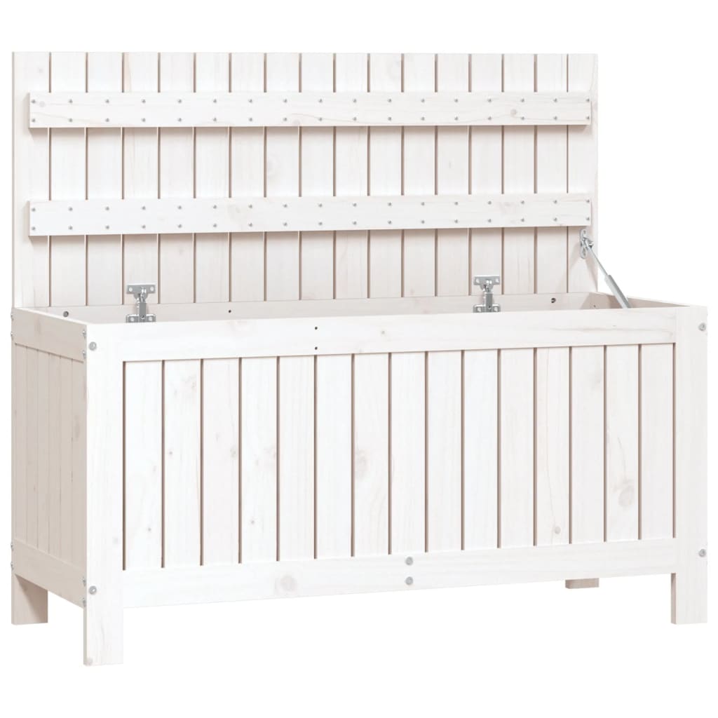 havekasse 108x42,5x54 cm massivt fyrretræ hvid