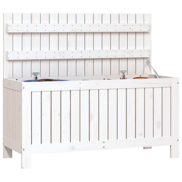 havekasse 108x42,5x54 cm massivt fyrretræ hvid