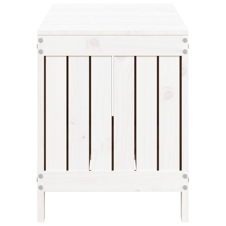 havekasse 108x42,5x54 cm massivt fyrretræ hvid