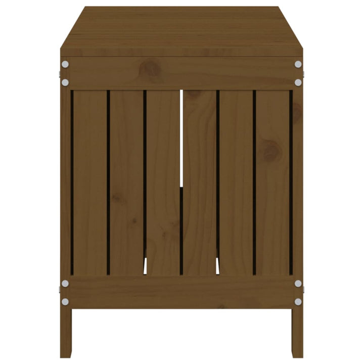 havekasse 108x42,5x54 cm massivt fyrretræ gyldenbrun