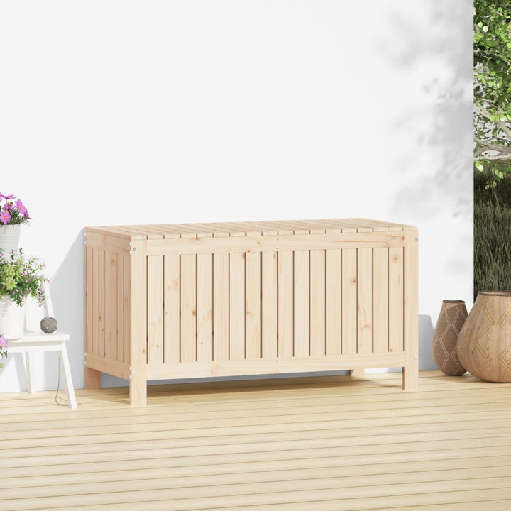 opbevaringskasse til haven 115x49x60 cm massivt fyrretræ