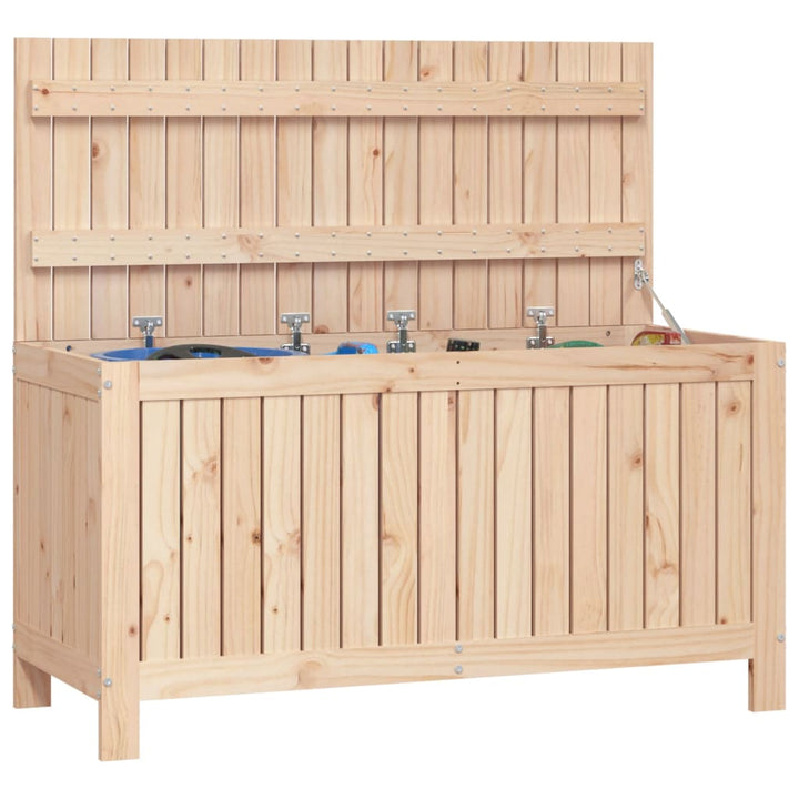 opbevaringskasse til haven 115x49x60 cm massivt fyrretræ
