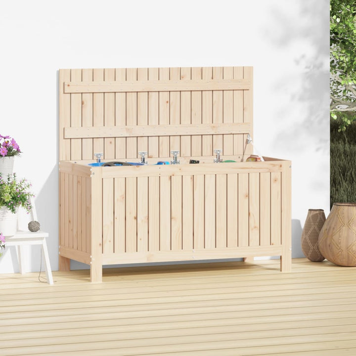 opbevaringskasse til haven 115x49x60 cm massivt fyrretræ