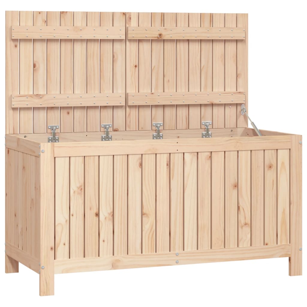 opbevaringskasse til haven 121x55x64 cm massivt fyrretræ