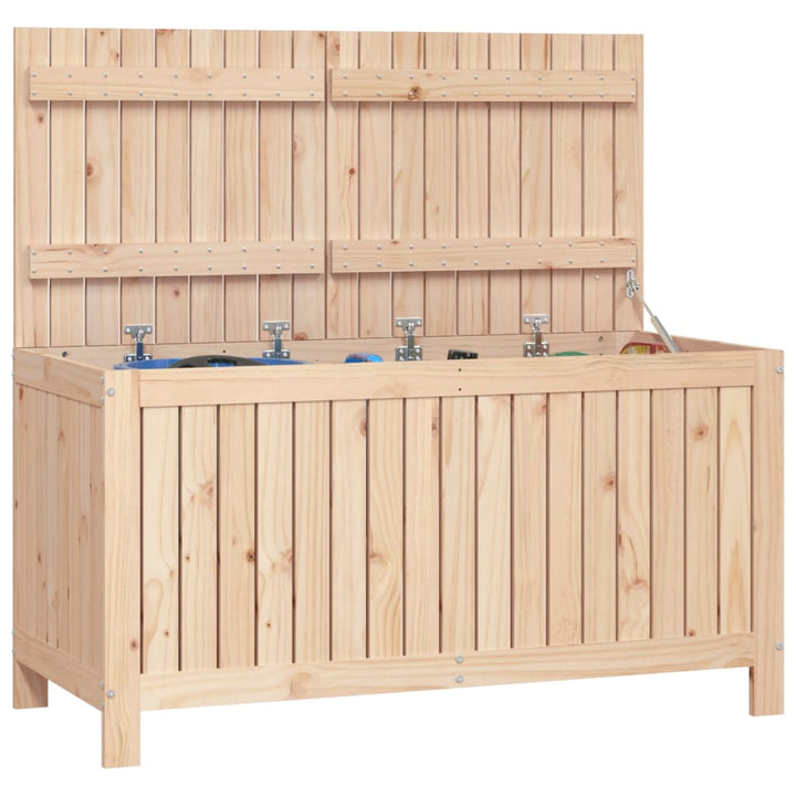 opbevaringskasse til haven 121x55x64 cm massivt fyrretræ
