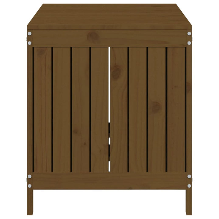 havekasse 121x55x64 cm massivt fyrretræ gyldenbrun