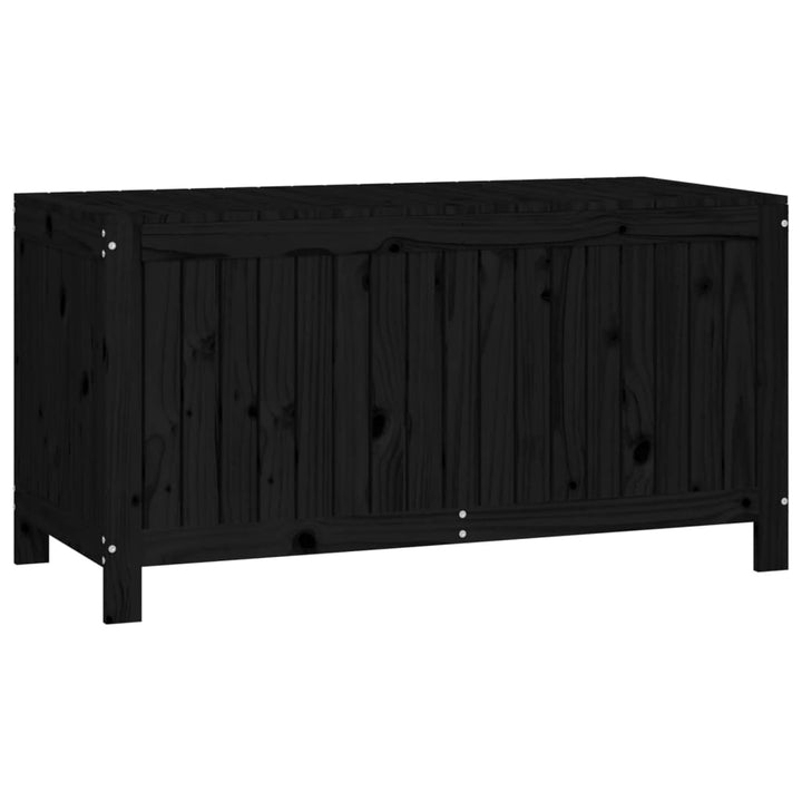 opbevaringskasse til haven 121x55x64 cm massivt fyrretræ sort