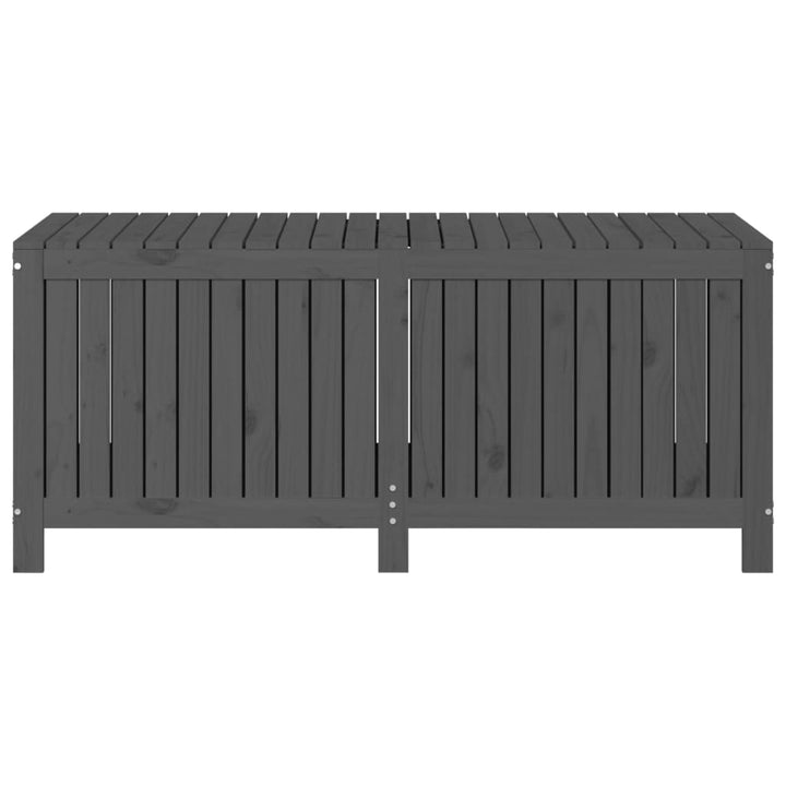 opbevaringskasse til haven 147x68x64 cm massivt fyrretræ grå