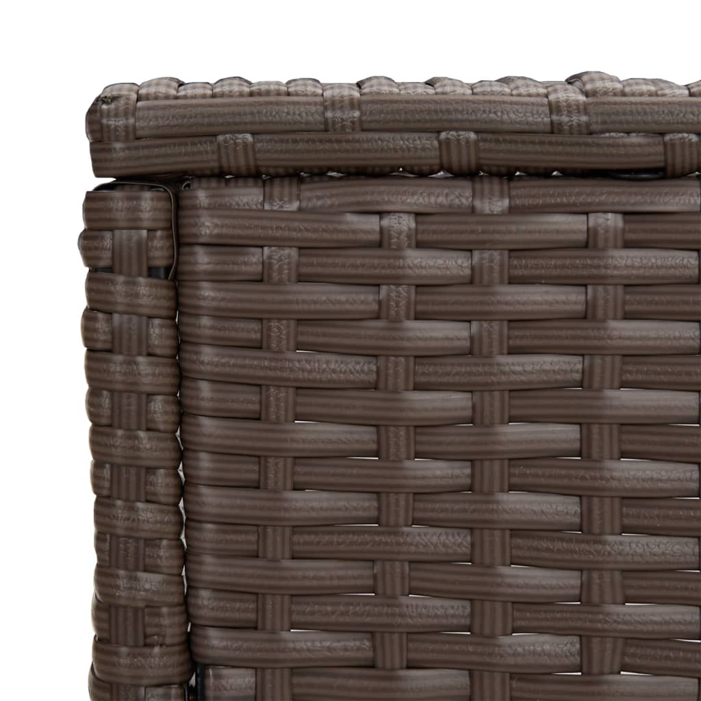 indskudsborde 3 stk. polyrattan brun