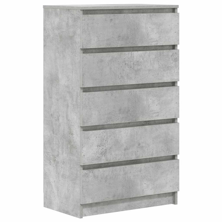 skuffeskab 60x36x103 cm konstrueret træ betongrå