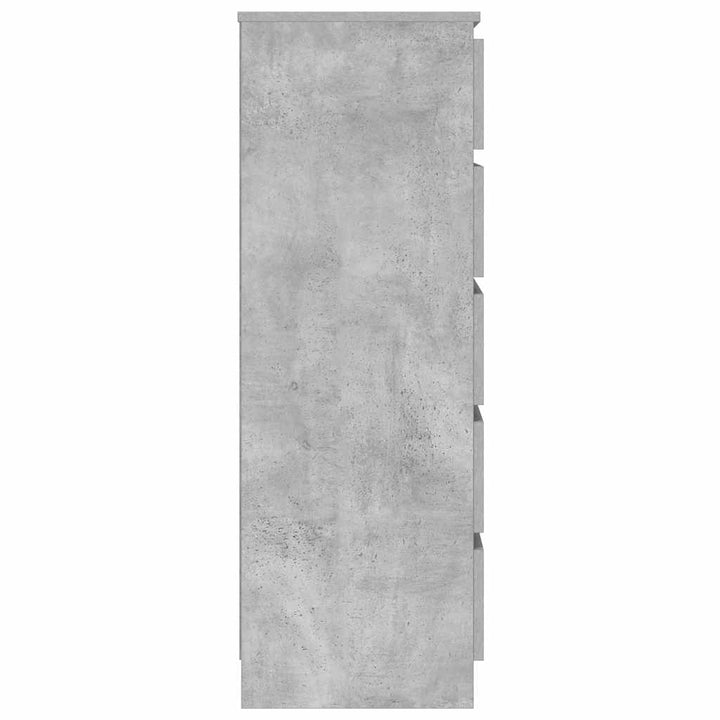 skuffeskab 60x36x103 cm konstrueret træ betongrå