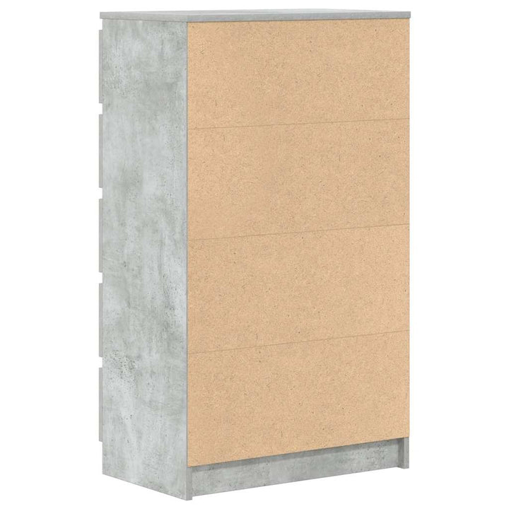 skuffeskab 60x36x103 cm konstrueret træ betongrå