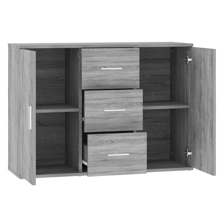 skænk 91x29,5x65 cm konstrueret træ grå sonoma-eg