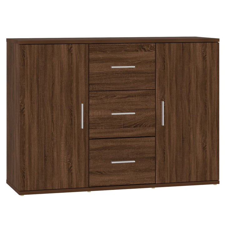 skænk 91x29,5x65 cm konstrueret træ brun egetræsfarve