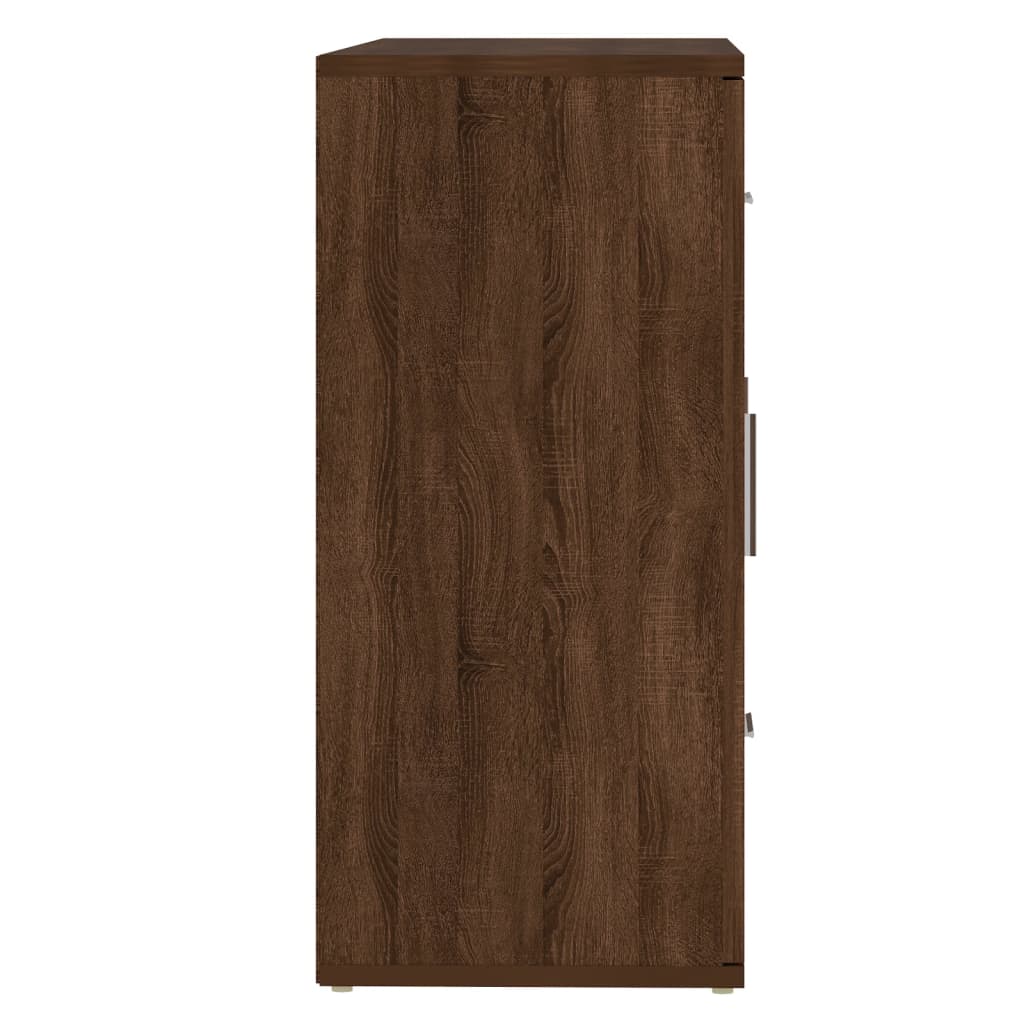skænk 91x29,5x65 cm konstrueret træ brun egetræsfarve