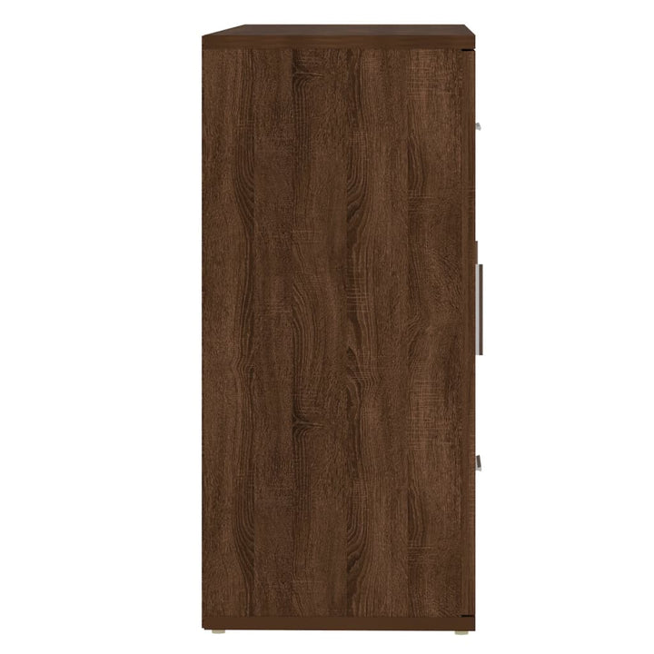 skænk 91x29,5x65 cm konstrueret træ brun egetræsfarve