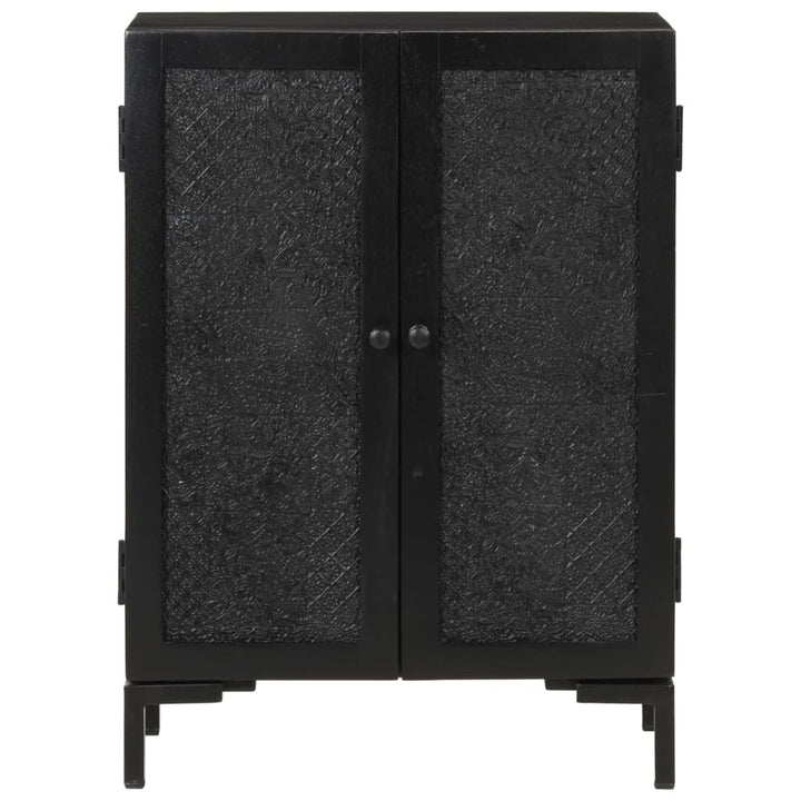 skænk 55x30x77 cm massivt mangotræ og jern sort