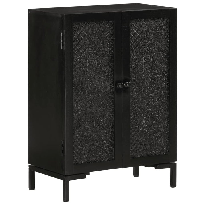 skænk 55x30x77 cm massivt mangotræ og jern sort