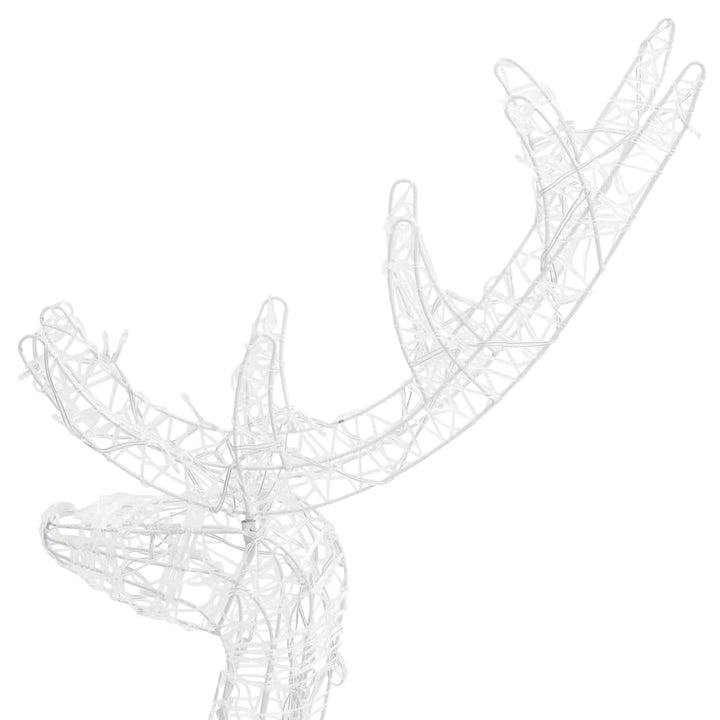 julerensdyr 2 stk. 120 cm akryl blå lys