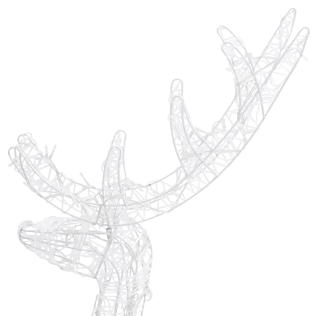 julerensdyr 3 stk. 120 cm akryl blå lys