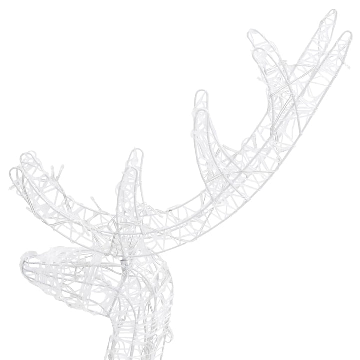 julerensdyr 3 stk. 120 cm akryl blå lys